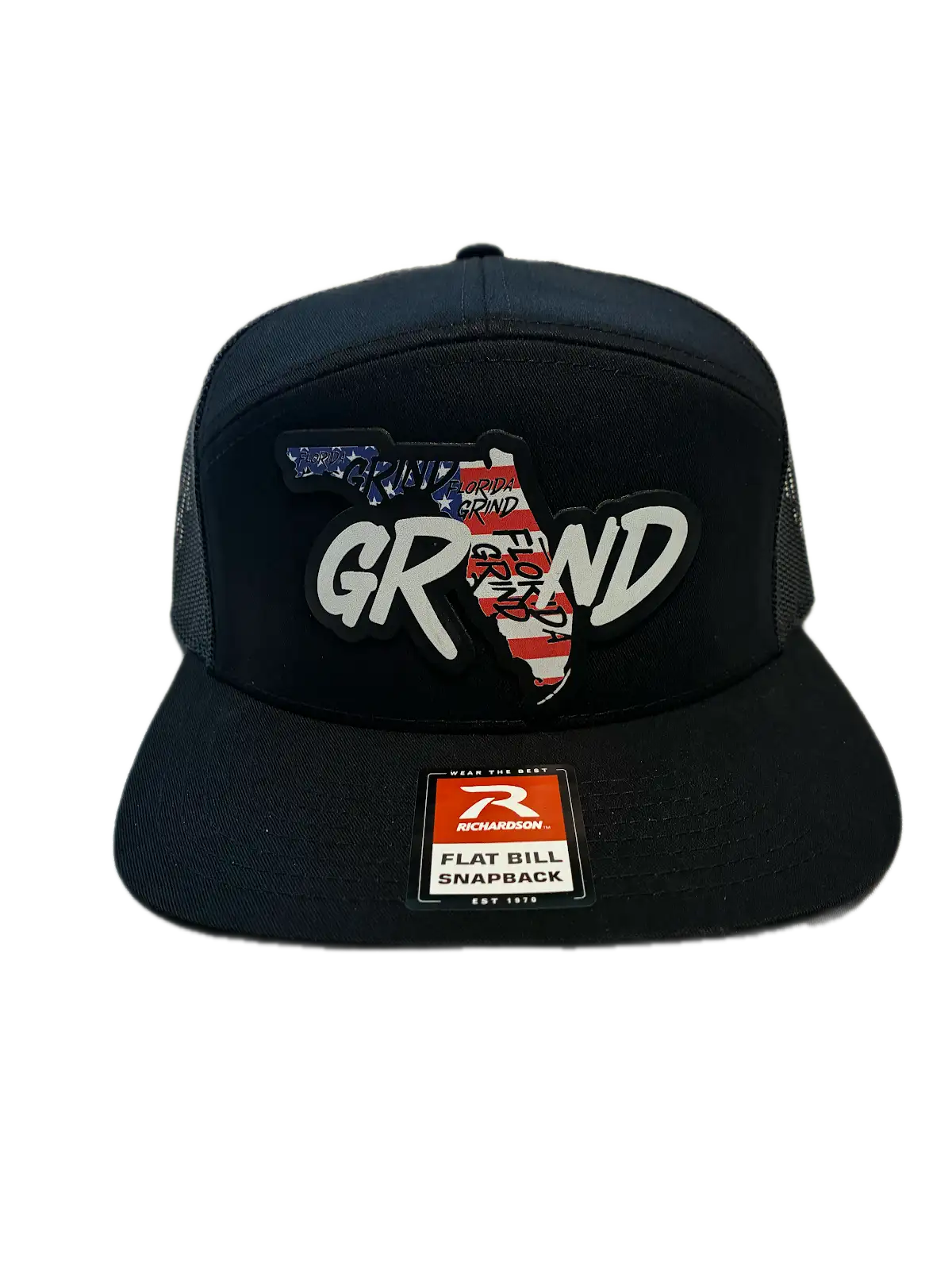 American Flag Flat Bill Trucker Hat