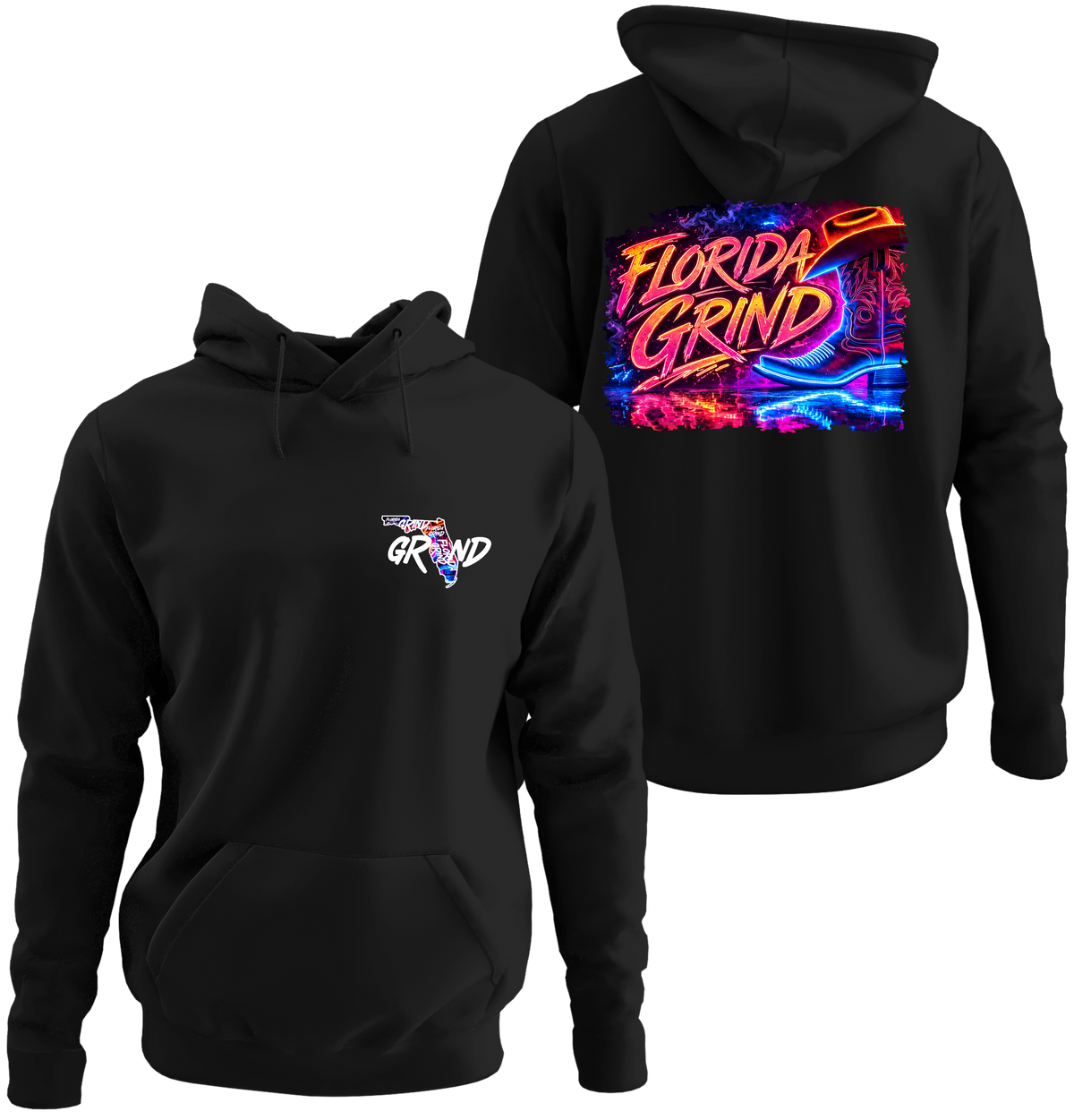 Country Boot Hoodie Cotton-Rich Blend