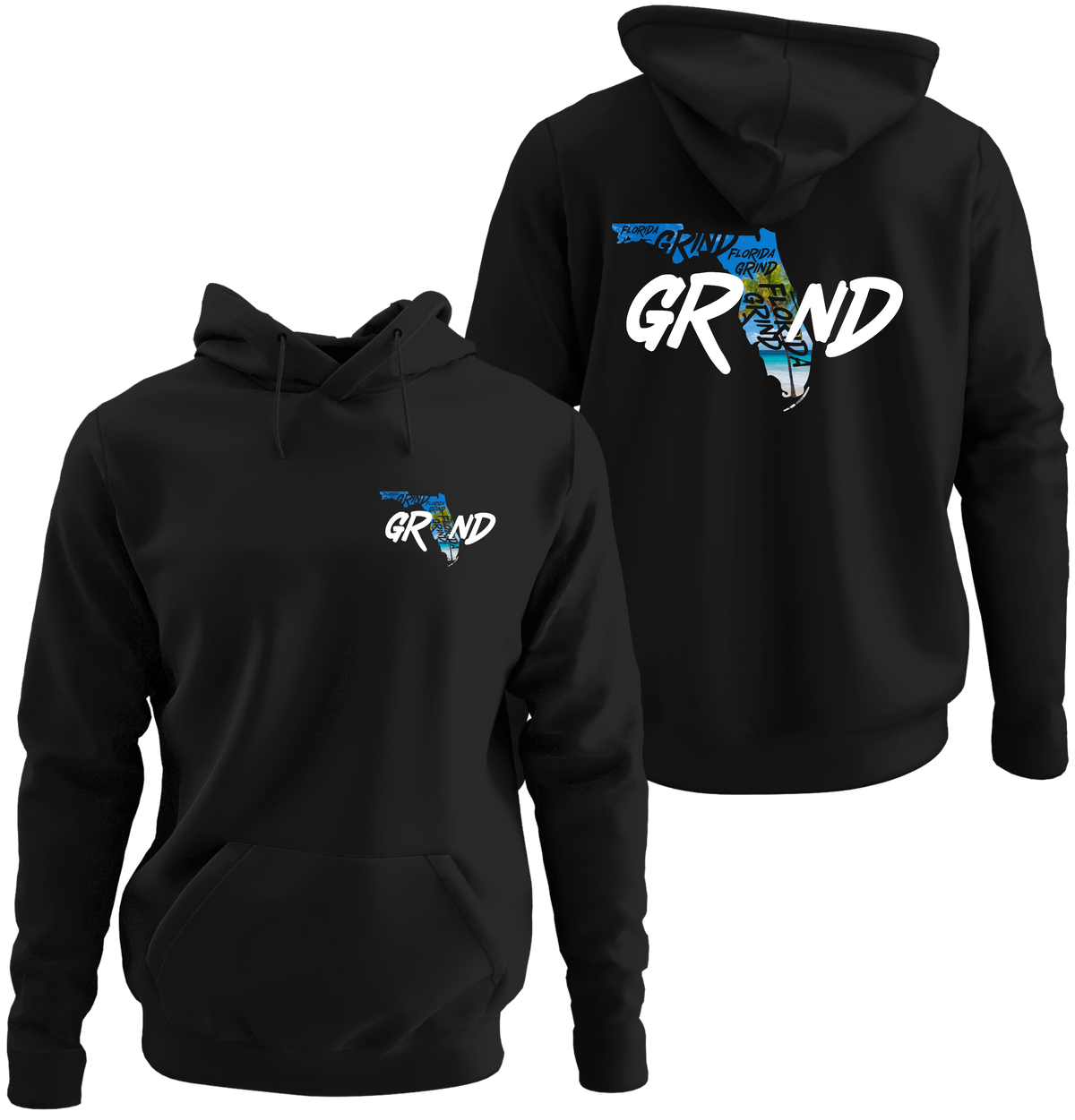 Palm Tree Hoodie Cotton-Rich Blend