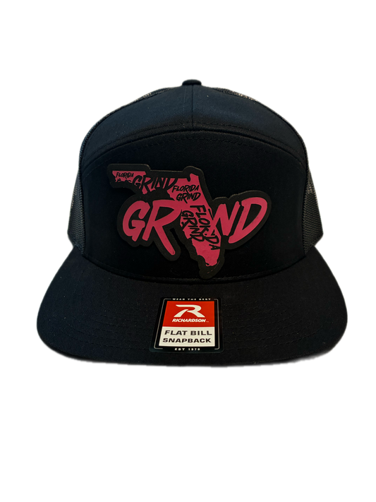 Pink Flat Bill Trucker Hat